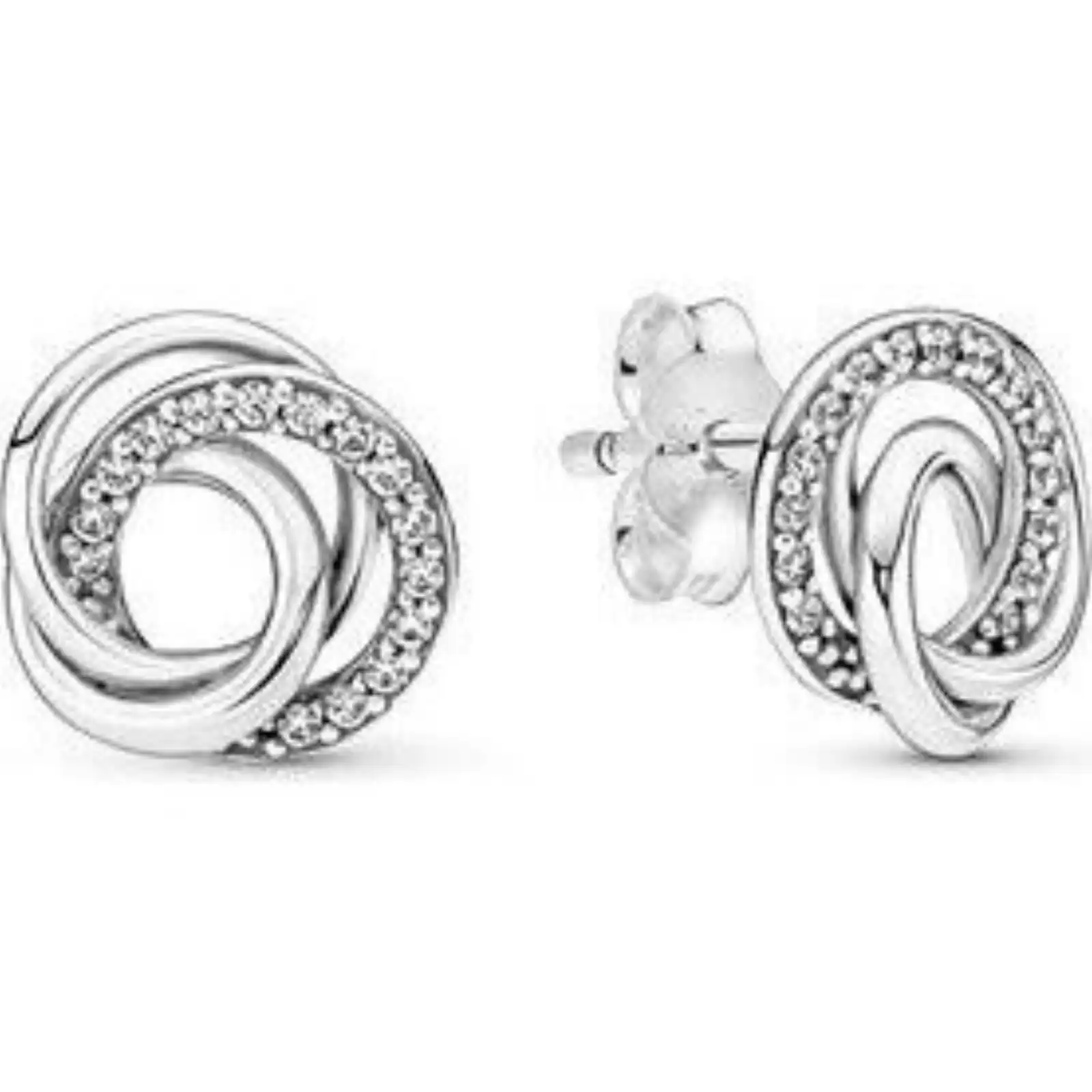 Pandora Jewelry Family Always Encircled Stud Earrings (291076C01) Women JEWELRY