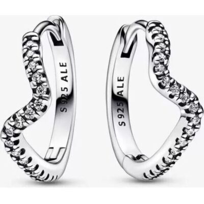 Pandora Jewelry Sparkling Double Hoop Earrings (292545C01) Women JEWELRY