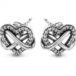 Pandora Sparkling Double Hoop Earrings (292667C01) Women JEWELRY