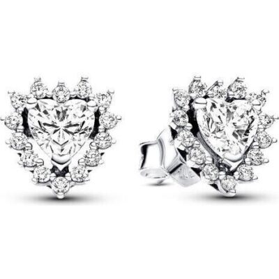Pandora Jewels Sparkling Heart Halo Stud (293097C01) Women JEWELRY