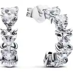 Pandora Jewelry Sparkling Double Hoop Earrings (293657C01) Women JEWELRY
