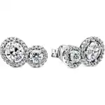 Pandora Jewelry Sparkling Double Hoop Earrings (293774C01) Women JEWELRY