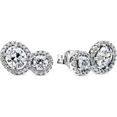 Pandora Jewelry Sparkling Double Hoop Earrings (293774C01) Women JEWELRY