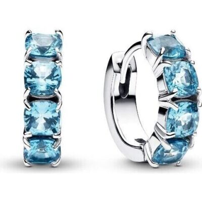 Pandora Jewelry Sparkling Double Hoop Earrings (293851C01) Women JEWELRY