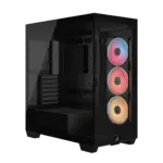 3500X LX-R RGB iCUE LINK Tempered Glass Mid-Tower PC Case; 3x Fans included; 2x 2.5'' ; 2x 3.5''; Black
