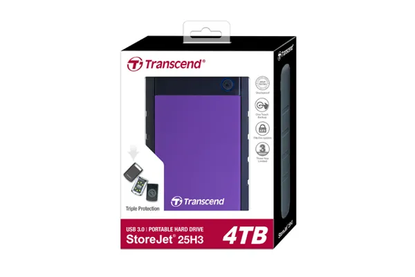 TRANSCEND STOREJET 2.5'' 4TB 25H3 USB 3.1 HDD - PURPLE - Image 6
