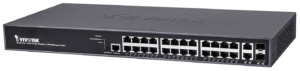 VIVOTEK Managed 24x GE PoE; 2x Combo SFP Switch; 370W (AW-GEV-267A-370)