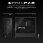 FRAME 5000D RS Mid-Tower PC Case; 4x RS 140 PWM Fans; 2x 2.5'' ; 1x 3.5''; Black.