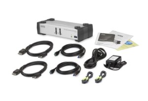 ATEN 2-port USB 3.0 DisplayPort Audio KVMP Switch support up to 3840x2160@30Hz W/(US/EU/OUT) CORD