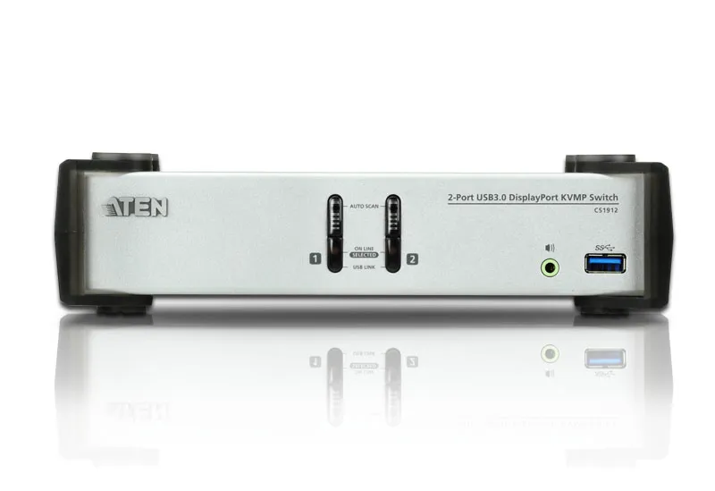 ATEN 2-port USB 3.0 DisplayPort Audio KVMP Switch support up to 3840x2160@30Hz W/(US/EU/OUT) CORD - Image 3
