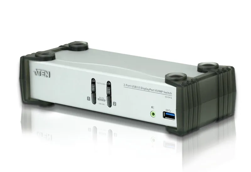ATEN 2-port USB 3.0 DisplayPort Audio KVMP Switch support up to 3840x2160@30Hz W/(US/EU/OUT) CORD - Image 5