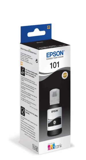 Epson 101 Ecotank Black ink bottle (127ml). 7500 pages @ 5% coverage.