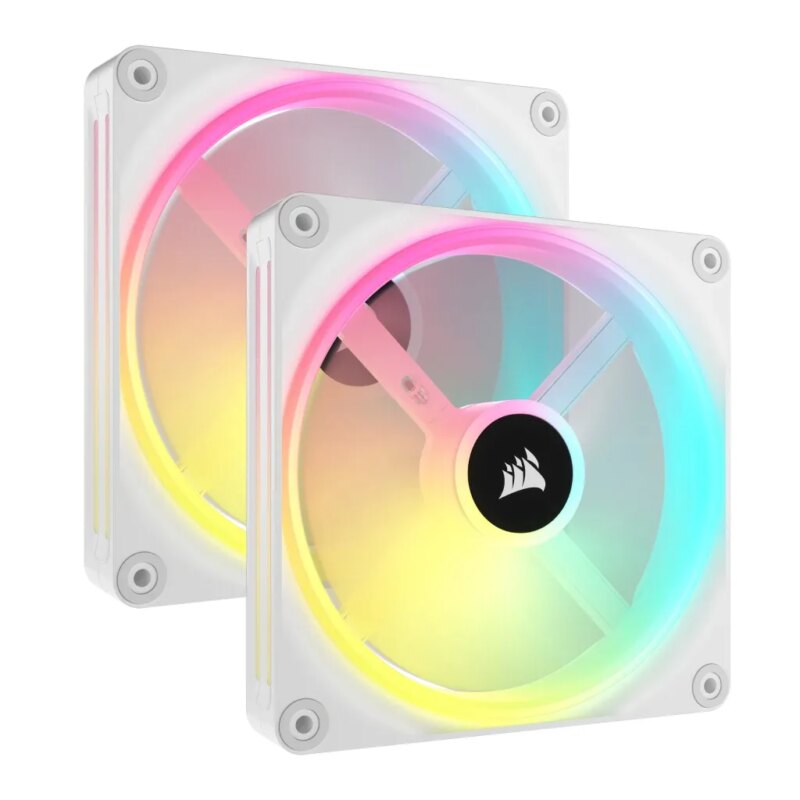 3986a9611df0d67dce637597bb401595 Corsair iCUE LINK QX140 RGB 140mm PWM Fans Starter Kit - White