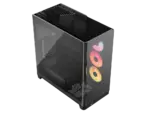 FRAME 4500X LX-R RGB LINK Panoramic Glass Mid-Tower PC Case; 3x RGB Fans Inclided; 4x 2.5'' ; 2x 3.5''; Black