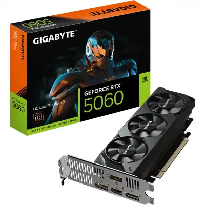 GIGABYTE nVidia GeForce RTX 5060 OC 8GB - 8GB GDDR7; 128-Bit Memory Bus; 1x HDMI; 3x DisplayPort . Low Profile