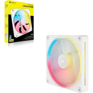 CORSAIR LX-R RGB Series; iCUE LINK LX140-R RGB White; 140mm RGB Fan; Single Fan.
