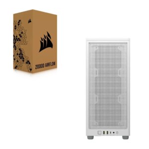 2000D AIRFLOW White Mini-ITX PC Case; 3x 2.5'' Drive Bays; Up to 360mm Radiator compatible