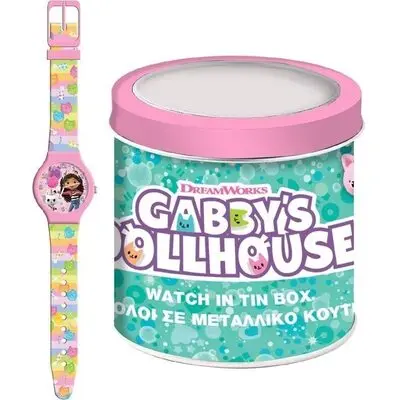 Kid Watch Gabby's Dollhouse - Tin Box (574089) Unisex WATCHES
