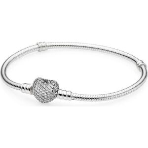 Pandora Moments Sparkling PavÉ Heart Clasp Bracelet (590727CZ-18) Women JEWELRY