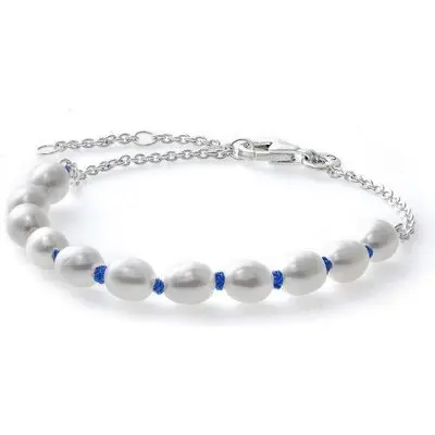 Pandora Jewels Treated Freshwater Cultured Pearl Blue Cord - Size 18 (591689C01-18) Women JEWELRY