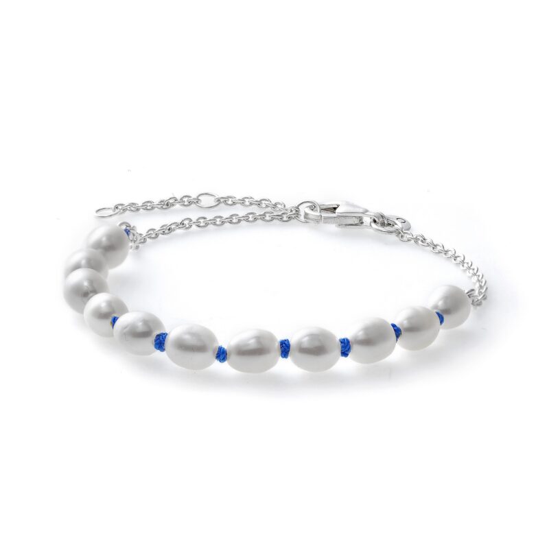 Pandora Jewels Treated Freshwater Cultured Pearl Blue Cord - Size 18 (591689C01-18) Women's JEWELRY