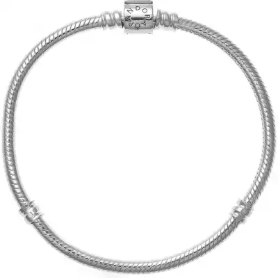 Pandora Jewelry Moments Barrel Clasp Snake Chain Bracelet (598816C00-19) Women JEWELRY