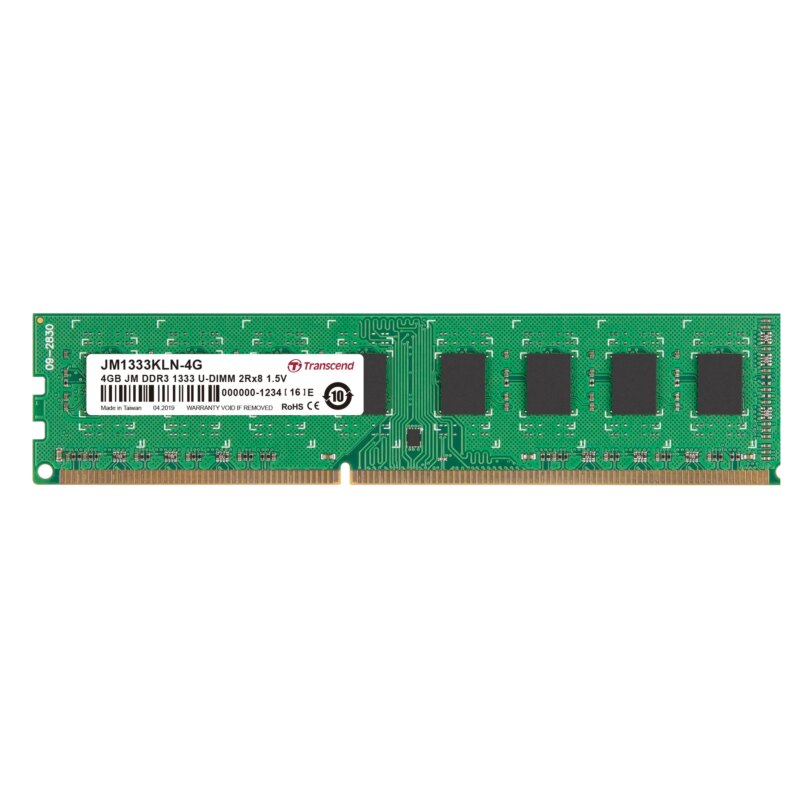 TRANSCEND 4GB JETRAM DDR3-1333 Dual Rank DESKTOP DIMM 2R x 8 CL 11