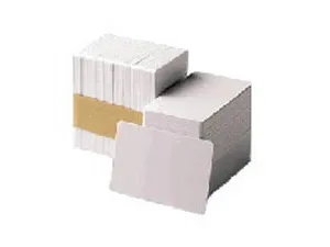 Zebra white PVC cards; 30 mil (500 cards)