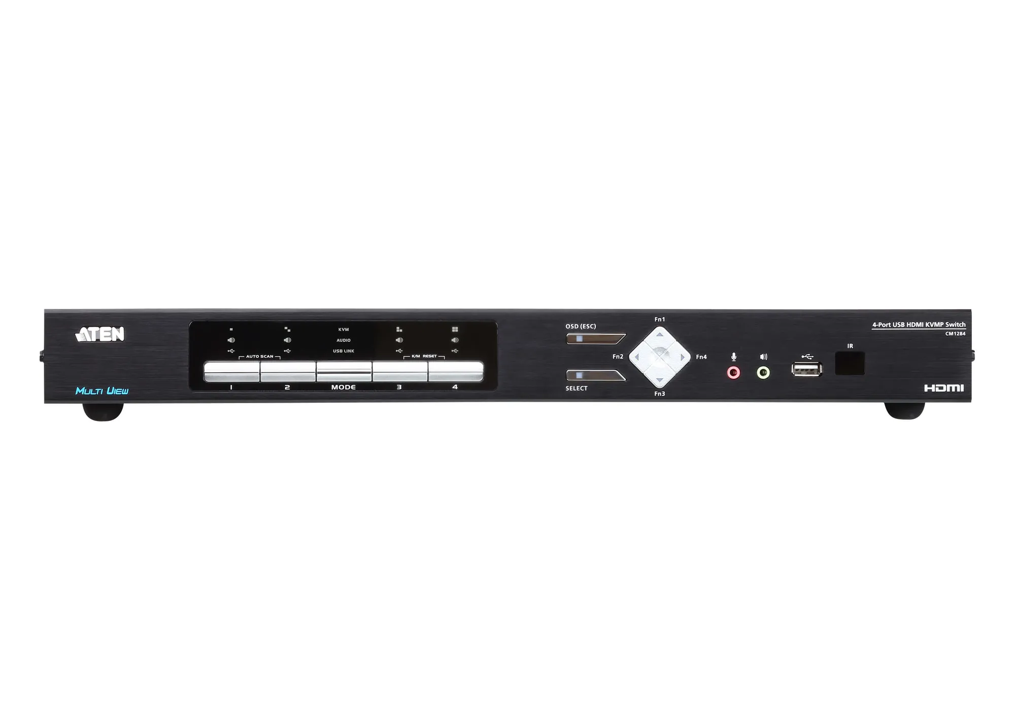 ATEN 4-Port USB HDMI Multi-View KVMP Switch. (inlc. cables & Rack kit) - Image 3