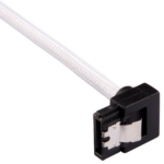 Corsair Premium Sleeved SATA Data Cable Set with 90° Connectors; White; 30cm (CC-8900279)
