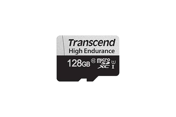 TRANSCEND 350V 128GB HIGH ENDURANCE MICRO SD UHS-I U1 CLASS10 - READ 100 MB/S - WRITE 45MB/S - WITH SD ADPTOR - Image 3