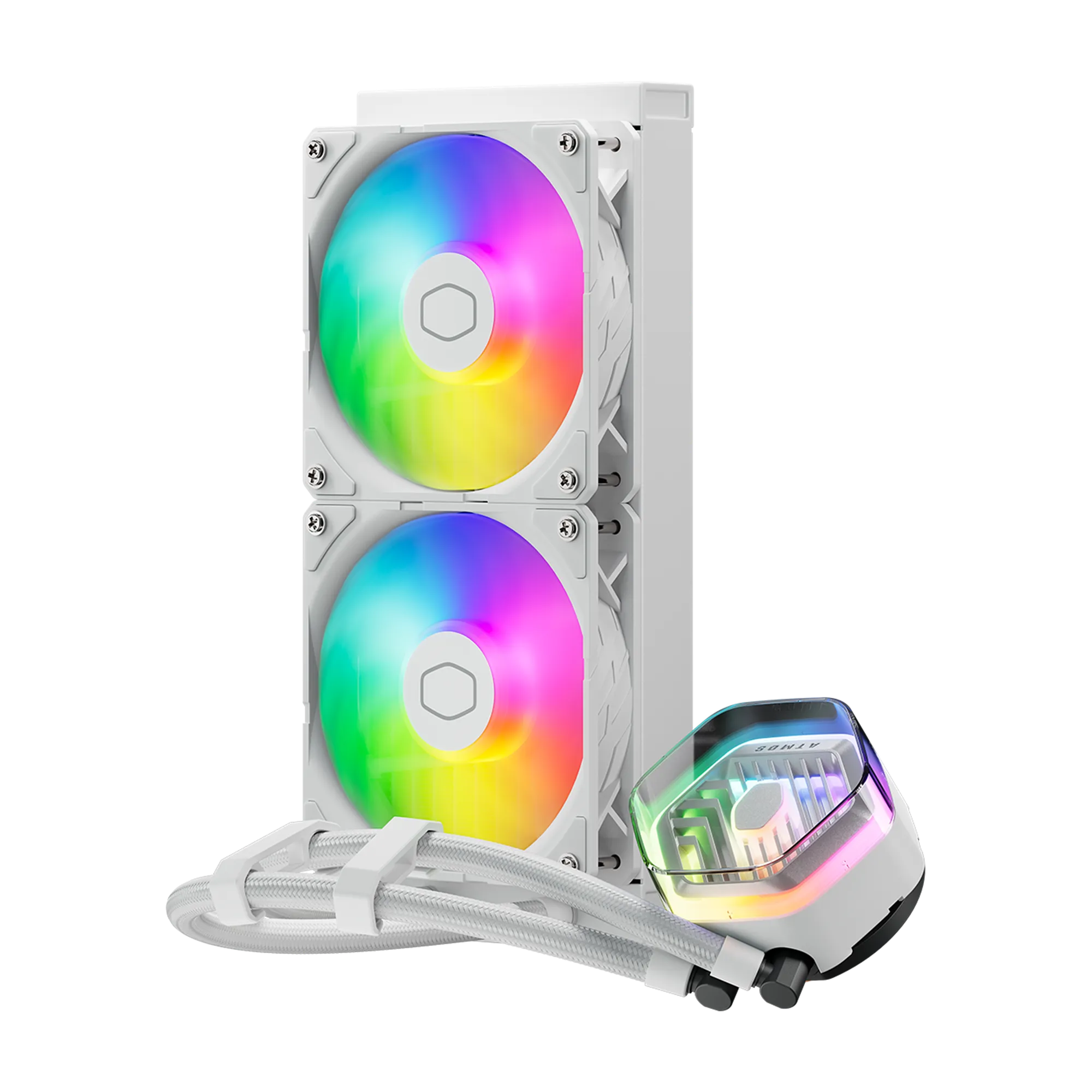 Cooler Master MasterLiquid 240 ATMOS White AIO Liquid Cooler White - Image 2