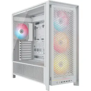 FRAME 5000D ARGB RS Mid-Tower PC Case; 4x 4x RS140 ARGB Fans; 2x 2.5'' ; 1x 3.5'' ; White.