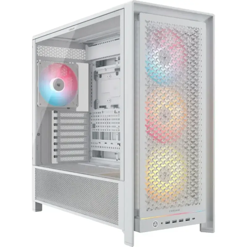 FRAME 5000D ARGB RS Mid-Tower PC Case; 4x 4x RS140 ARGB Fans; 2x 2.5'' ; 1x 3.5'' ; White.