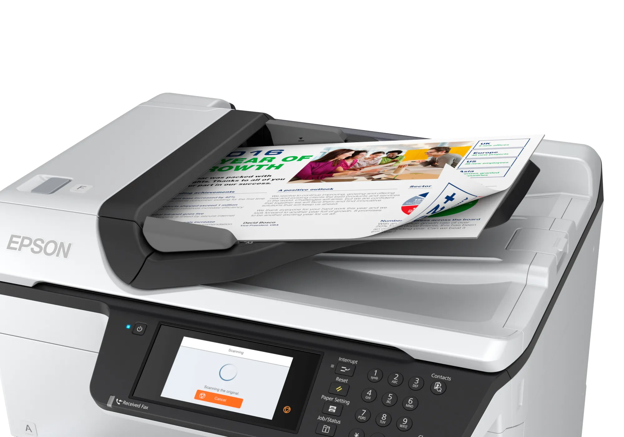 Epson WorkForce Pro WF-C878RDWF Colour A3 MFP; 35PPM Mono; 34PPM Colour; ADF and Duplex MUST ORDER WITH INK - Image 16