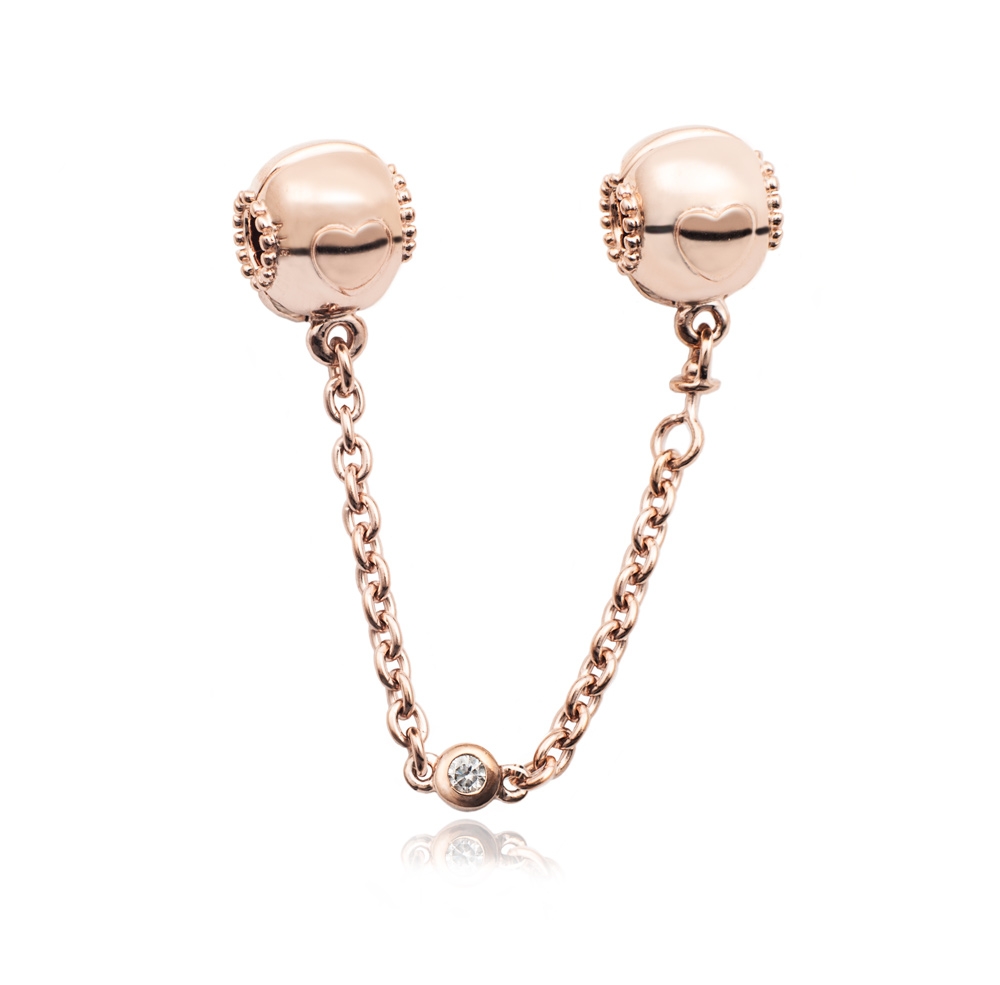 Pandora Charms Jeart Safety Chain (787636CZ-05) Women's JEWELRY