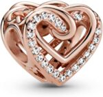 Pandora Charms Sparkling Entwined Hearts (789270C01) Women's JEWELRY