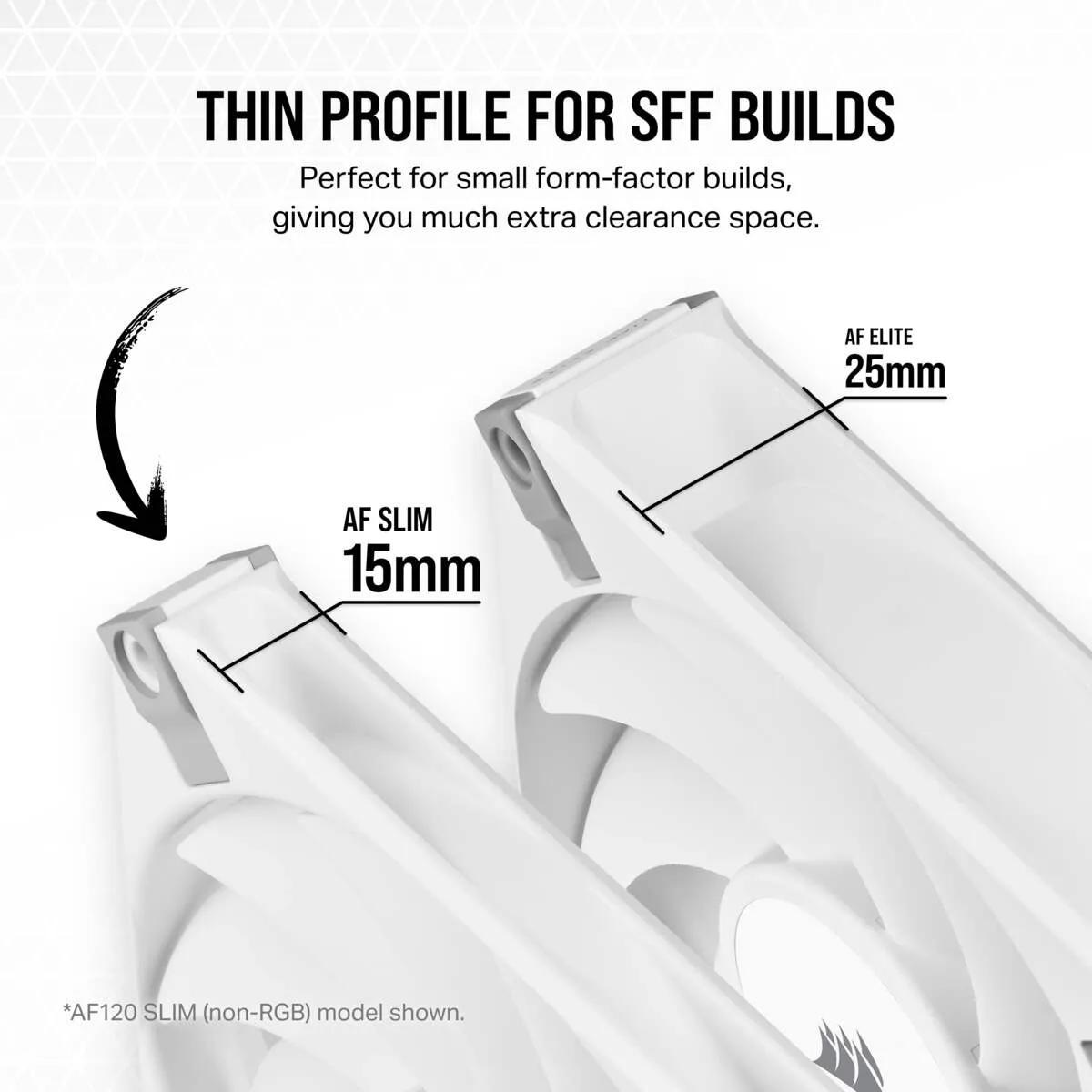 Corsair iCUE AF120 RGB SLIM 120mm PWM Fluid Dynamic Bearing Fan - White - Image 19