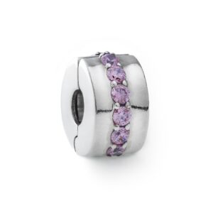 Pandora Charms Pink Sparkling Row Clip (791972PCZ) Women's JEWELRY