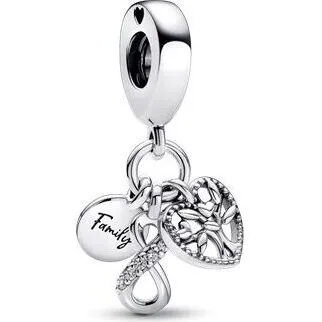 Pandora Family Infinity Triple Dangle Charm (792201C01) Women JEWELRY