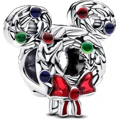 Pandora Charms Disney Collection Mickey Mouse Christmas Wreath (793531C01) Women JEWELRY