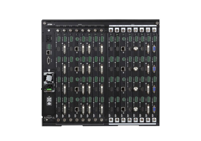 ATEN VM3250 32 x 32 Modular Matrix Switch Gen. 2 – Professional True 4K AV Signal Management, 9U Rack Mount, Hot-Swappable I/O, Seamless Switch™ Technology, Built-in Scaler, and Award-Winning Web GUI (VM3250-AT-G)