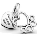 Pandora Heart And Paw Pendant Charm (799360C00) Women JEWELRY