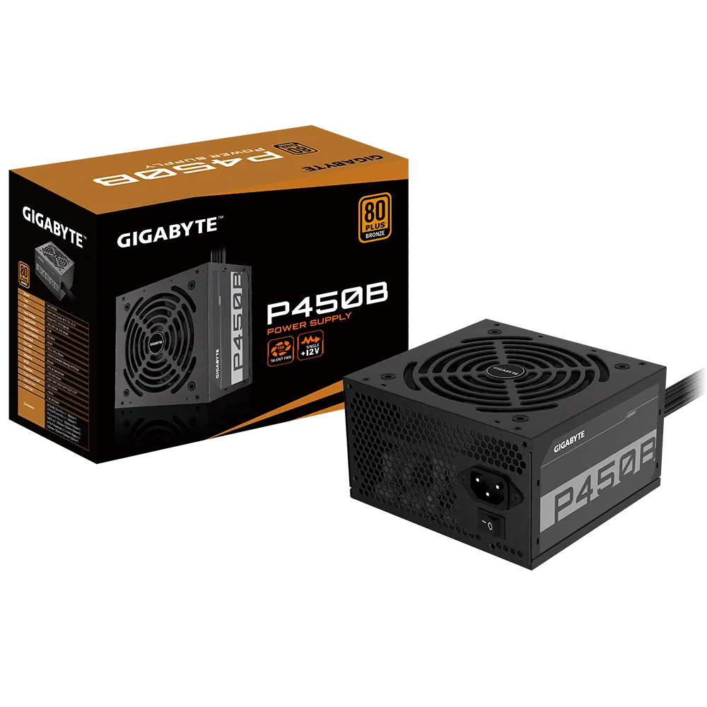 Gigabyte PSU P450B Bronze Certified 450W - 3 Year Warranty; 24/20-pin x 1; CPU 4+4-pin x 1; PCI-E 6+2-pin x 2; SATA x 6; Peri x3 3 Gigabyte PSU P450B Bronze Certified 450W - 3 Year Warranty; 24/20-pin x 1; CPU 4+4-pin x 1; PCI-E 6+2-pin x 2; SATA x 6; Peri x3 - Image 3