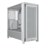 Corsair FRAME 4000D RS White Mid-Tower PC Case; 2x 3.5'' |  2x 2.5'' Drive Bays; Up to 360mm Radiator compatible; 3x RS Fans Incl (CC-9011313-WW)