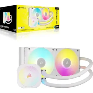 Corsair iCUE LINK TITAN 240 RX RGB Liquid CPU Cooler - White – RX120 RGB Fans – Fits Intel® LGA 1851/1700; AMD® AM5/AM4.