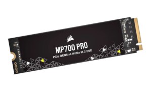 Corsair MP700 PRO 1TB M.2 NVMe PCIe Gen. 5 x4 SSD (no heatsink); Read Up To 11 700MB/s; Write up to 9600MB/s