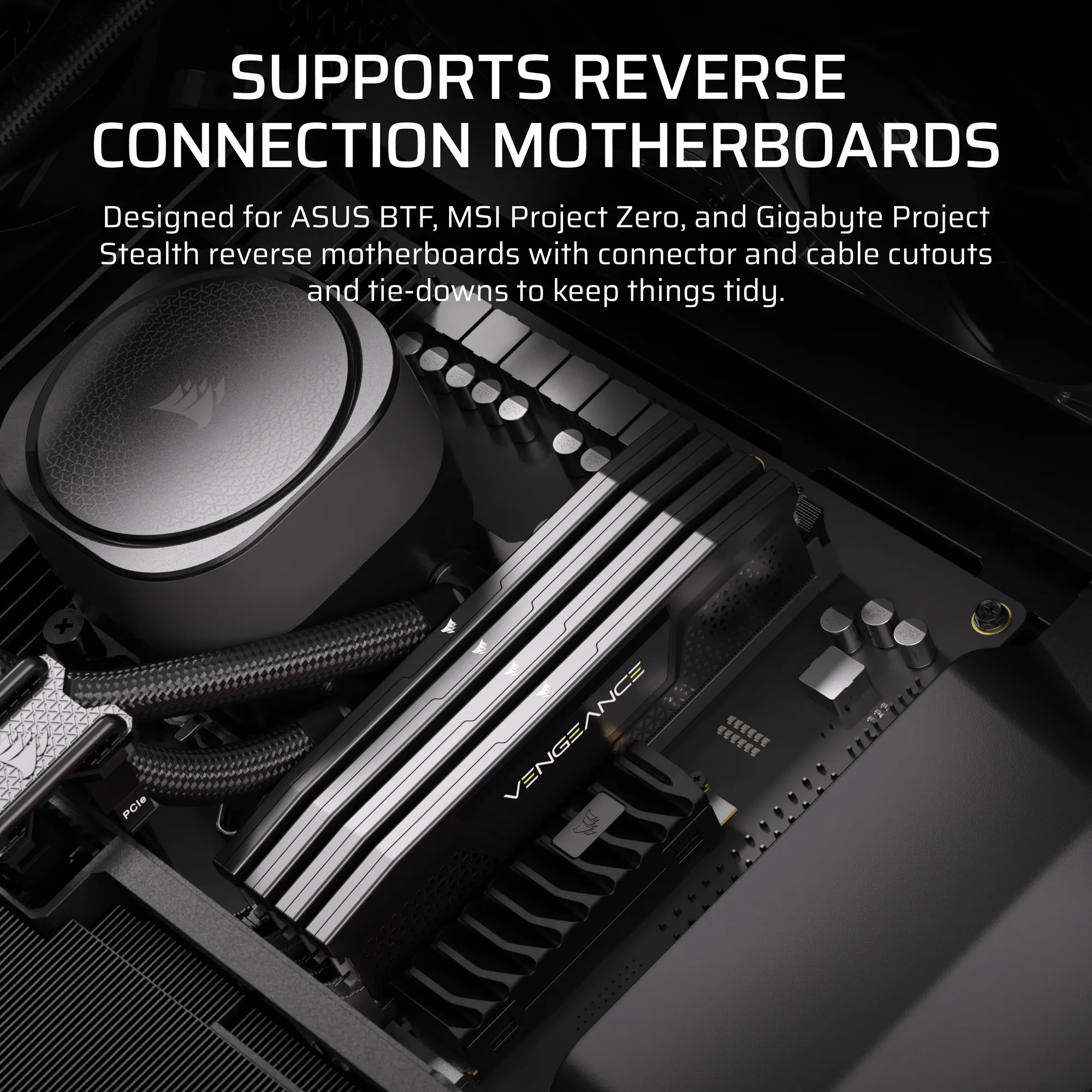 FRAME 5000D RS Mid-Tower PC Case; 4x RS 140 PWM Fans; 2x 2.5'' ; 1x 3.5''; Black. - Image 6