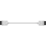 Corsair iCUE LINK Cable; 2x 100mm with Straight connectors; White