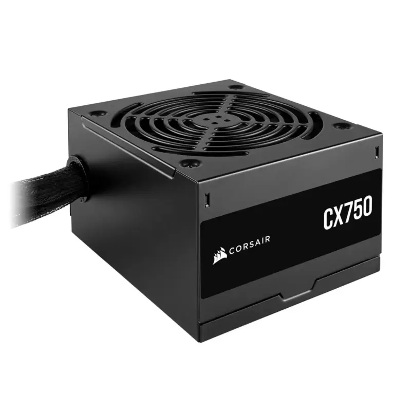 Corsair CX750 — 750 Watt 80 PLUS® Bronze; 5yr Warranty; ATX (1); EPS (1); PCI-E (2); 4-Pin Peripheral (2); SATA (3)